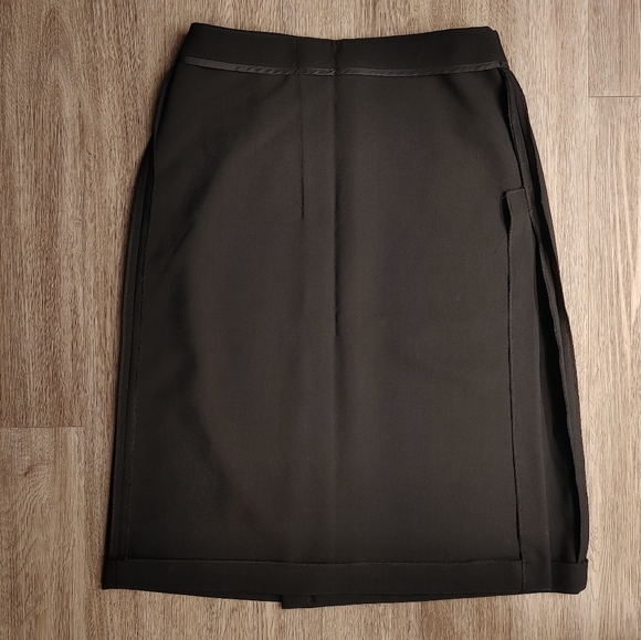 EMPORIO ARMANI Vintage 100% Wool Midi Wrap Pencil Skirt - Picture 4 of 9